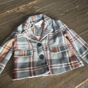 GB Girls Plaid Pea Coat Gray Pink Size 2T
Preowned in excellent condition